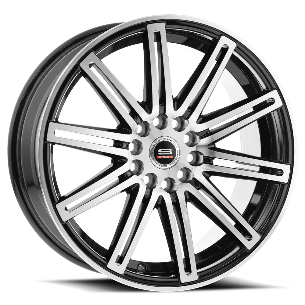 Spec-1 SP-48 18x8 5x114.3/5x120 ET 35 (Gloss Black & Machined) - SP4818803835GBM