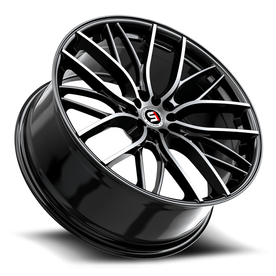 Spec-1 SP-61 20x8.5 5x100/5x114.3 ET 38 (Gloss Black & Machined) - SP-6120852338BM
