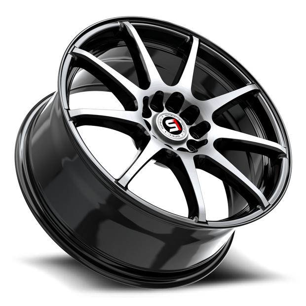 Spec-1 SP-67 18x8.0 4x100/4x114.3 ET 38 (Gloss Black & Machined) - SP-67188938BM