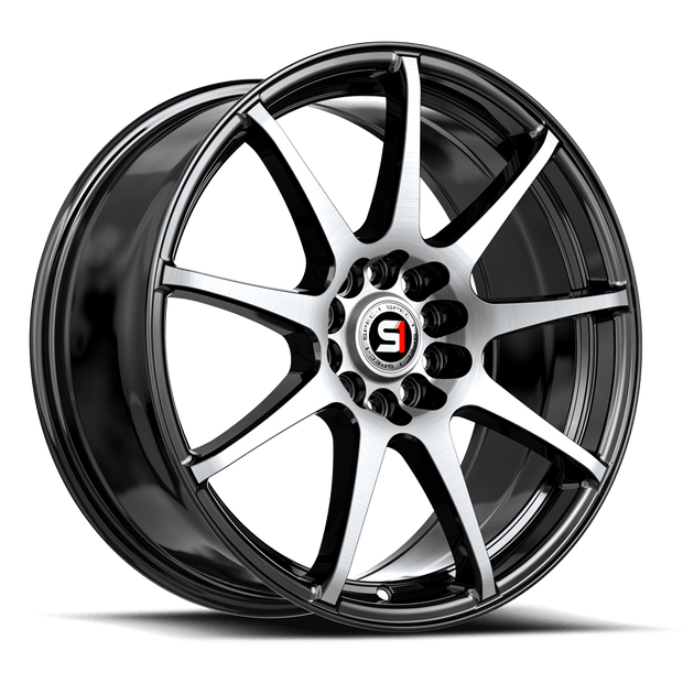Spec-1 SP-67 18x8.0 4x100/4x114.3 ET 38 (Gloss Black & Machined) - SP-67188938BM