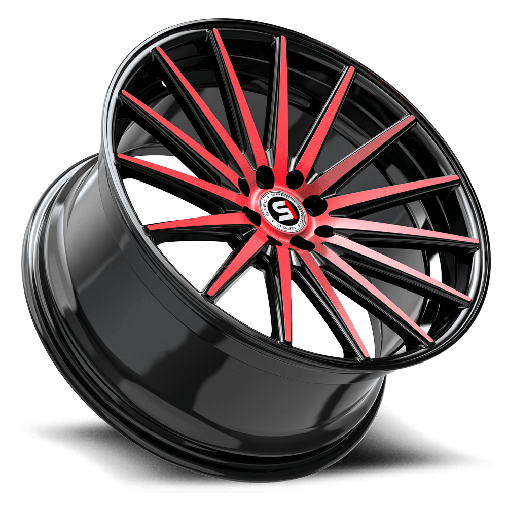 Spec-1 SP-69 19x8.5 5x114.3/5x120 ET 38 (Gloss Black & Red Machined) - SP-6919853838BMR