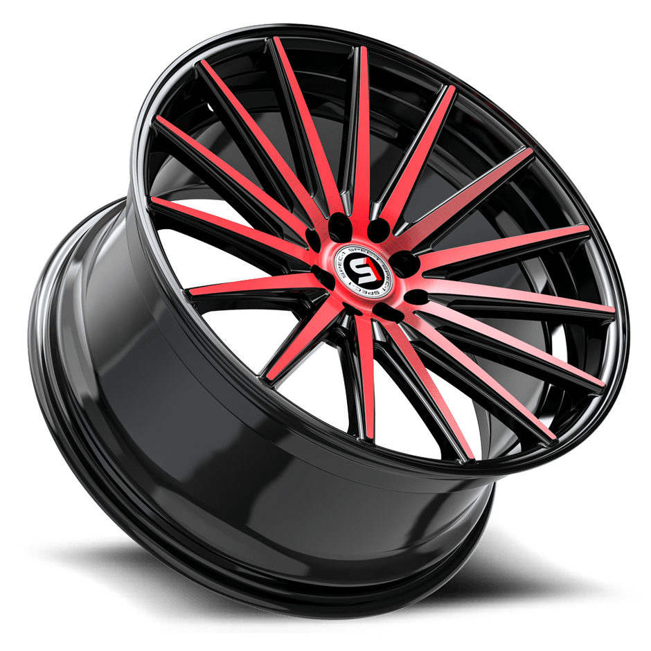 Spec-1 SP-69 19x8.5 5x114.3/5x120 ET 38 (Gloss Black & Red Machined) - SP-6919853838BMR