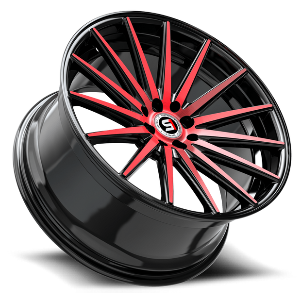 Spec-1 SP-69 19x8.5 5x112/5x114.3 ET 38 (Gloss Black & Red Machined) - SP-6919853638BMR