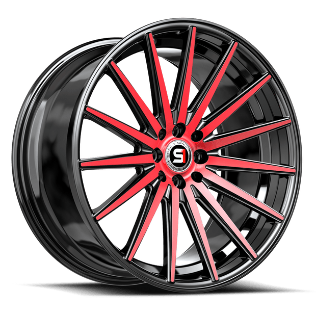 Spec-1 SP-69 18x8.0 4x100/4x114.3 ET 38 (Gloss Black & Red Machined) - SP-69188938BMR