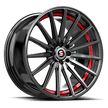 Spec-1 SP-69 18x8.0 5x114.3/5x120 ET 38 (Gloss Black & Red Under Cut) - SP-691883838GBRU