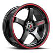 Spec-1 SPT-31 18x8.5 4x100/4x114.3 ET 38 (Gloss Black & Red Line) - SPT-311885938GBRL