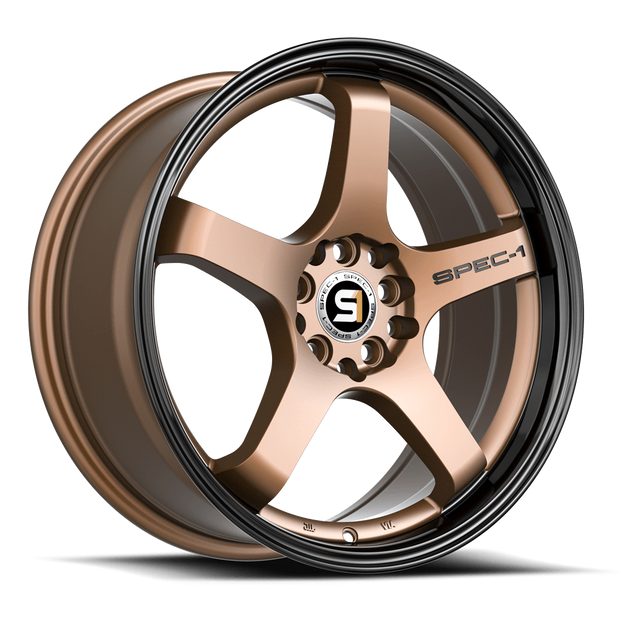 Spec-1 SPT-31 20x9.0 5x100/5x114.3 ET 38 (Matte Bronze & Black Lip) - SPT-312092338MZBL