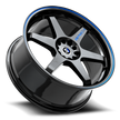 Spec-1 SPT-33 17x8 5x108/5x114.3 ET 38 (Gloss Black & Blue Line) - SPT-331783238GBBL