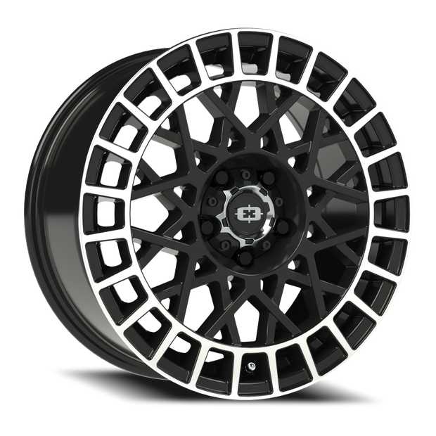 Vision Savage 15x7 5x114.3 15mm Gloss Black Machined Lip : 349-5765GBML15