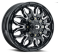 Vision Korupt Dually 16x6 6x180 84mm Gloss Black Milled Spoke : 410-6678GBMS84