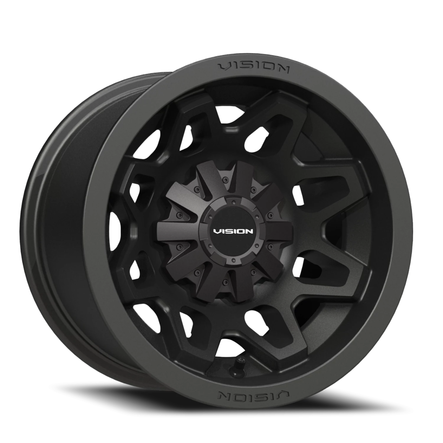 Vision Seven 12x8 4x110 -10.2mm Matte Black : 416-128110MB4