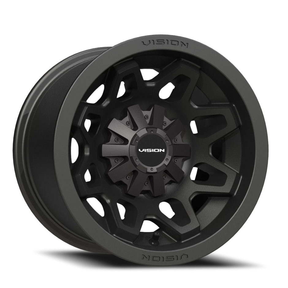 Vision Seven 12x8 4x110 -10.2mm Matte Black : 416-128110MB4