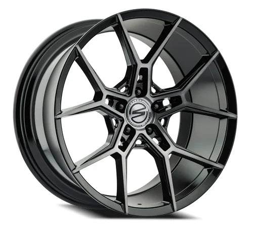SELECT 22x9 ALPINE 5x112  18 5.68 66.53 GLOSSY BLACK BRUSHED DDT FACE CLEAR  - S1022290F8P1810