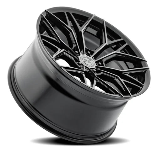 SELECT 22x9 SYNDICATE 5x112  38 6.52 66.53 GLOSSY BLACK MACHINED DDT FACE AND LIP  - S105229044P3806