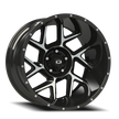 Vision Sliver 20x12 5x139.7 -51mm Gloss Black Machined Face : 360-20285GBMF-51