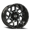 Vision Sliver 20x12 8x170 -51mm Gloss Black Machined Face : 360-20270GBMF-51