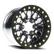 Vision Storm 15x6 6x139.7 50.6mm Gloss Black Milled Spoke : 346BL156655BMS55