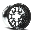 Vision Storm 15x7 4x156 38mm Gloss Black Milled Spoke : 346-157156BMS54