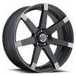Vision Sultan 20x9 5x120 15mm Matte Black w\Anthracite Spoke Ends : 9042V2912MBA15