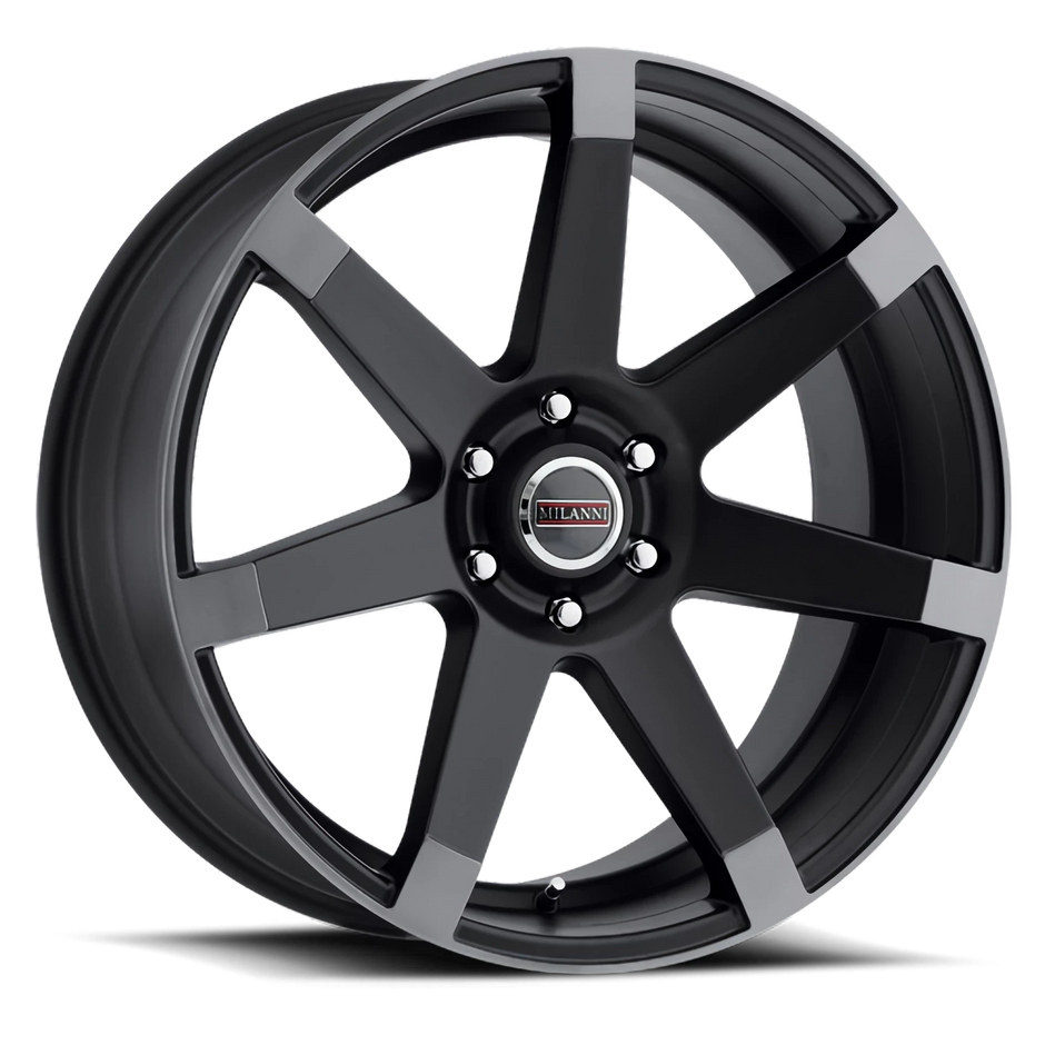 Vision Sultan 17x8 6x120 25mm Matte Black w\Anthracite Spoke Ends : 9042V7862MBA25