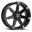 Vision Sultan 17x8 6x120 25mm Matte Black w\Anthracite Spoke Ends : 9042V7862MBA25