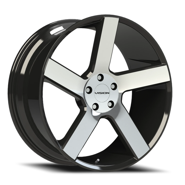 Vision Switchback 20x9 5x120 30mm Gloss Black Machined Face : 472V2912GBMF30