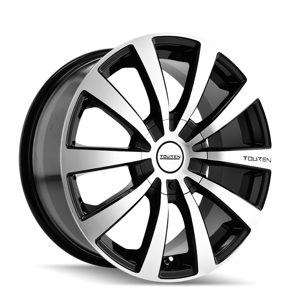 TOUREN TR3 3130 BLACK/MACHINED FACE/MACHINED LIP 17X7 4-100/4-114.3 40MM 67.1MM - 3130-7701M