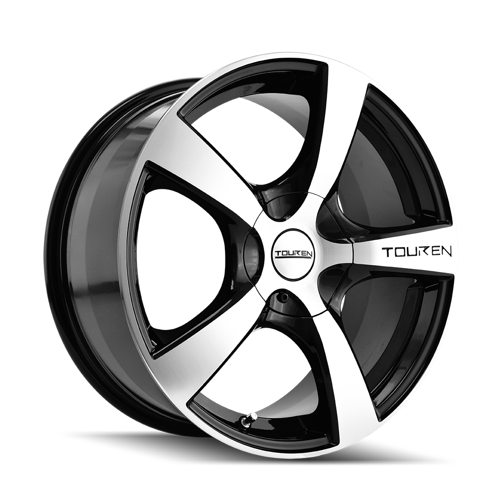 TOUREN TR9 3190 BLACK/MACHINED FACE/MACHINED LIP 16X7 5-112/5-120 42MM 72.62MM