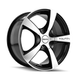 TOUREN TR9 3190 BLACK/MACHINED FACE/MACHINED LIP 16X7 5-112/5-120 42MM 72.62MM