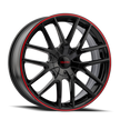 TOUREN TR60 3260 BLACK/RED RING 17X7.5 5-112/5-120 42MM 72.62MM