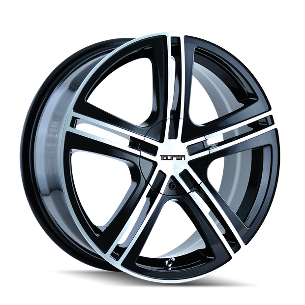 TOUREN TR62 3262 BLACK/MACHINED FACE/MACHINED LIP 16X7 5-100/5-114.3 40MM 72.62MM