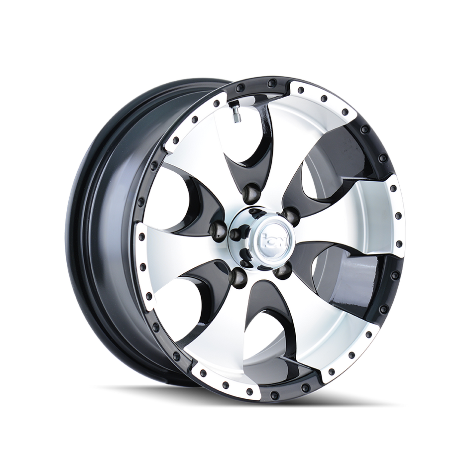 ION TRAILERWHEELS 136 BLACK/MACHINED LIP 14X6 5-114.3 0MM 83.82MM