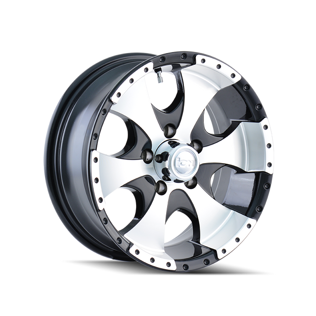 ION TRAILERWHEELS 136 BLACK/MACHINED LIP 14X6 5-114.3 0MM 83.82MM - 136-4665BX