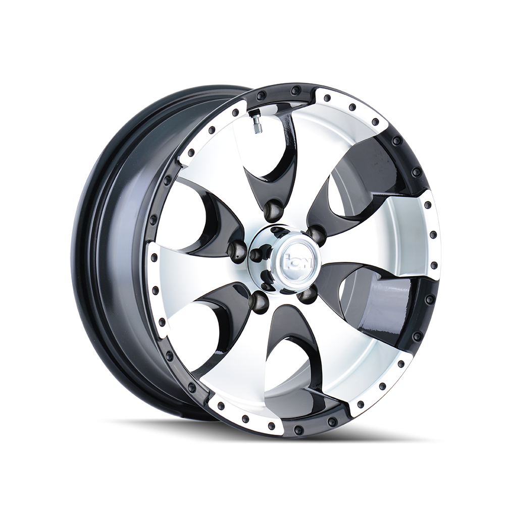 ION TRAILERWHEELS 136 BLACK/MACHINED LIP 15X6 6-139.7 0MM 108MM