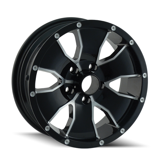 TRAILER WHEELS TYPE 14 BLACK/MACHINED FACE 14X6 5-114.3 0MM 83.82MM - 14-4665B
