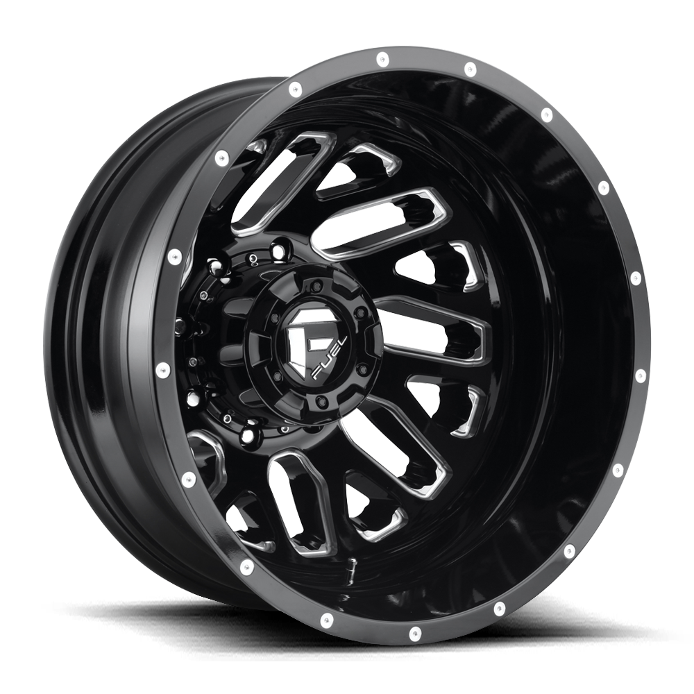 Fuel 1PC D581 Triton 20x8.25 8x165.1 GL-BLK-MIL - D58120828D35