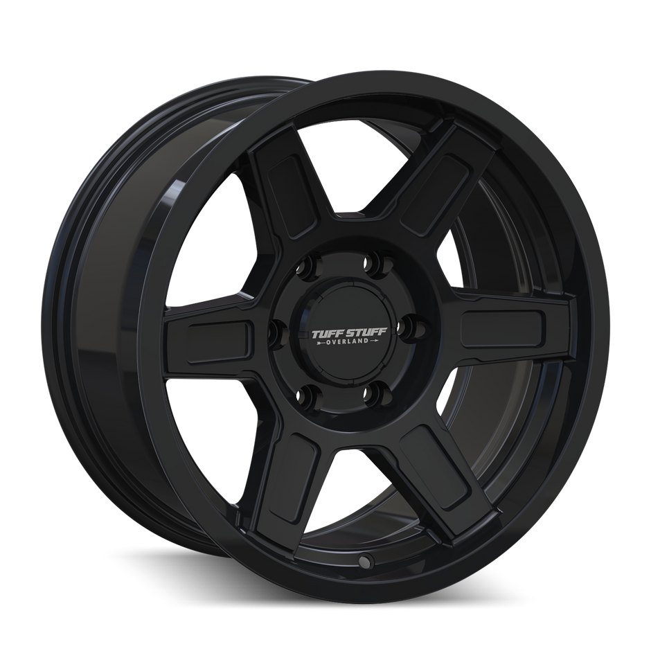 TUFFSTUFF ASCENT TS01 GLOSS BLACK 17X8.5 5-127 0MM 71.5MM