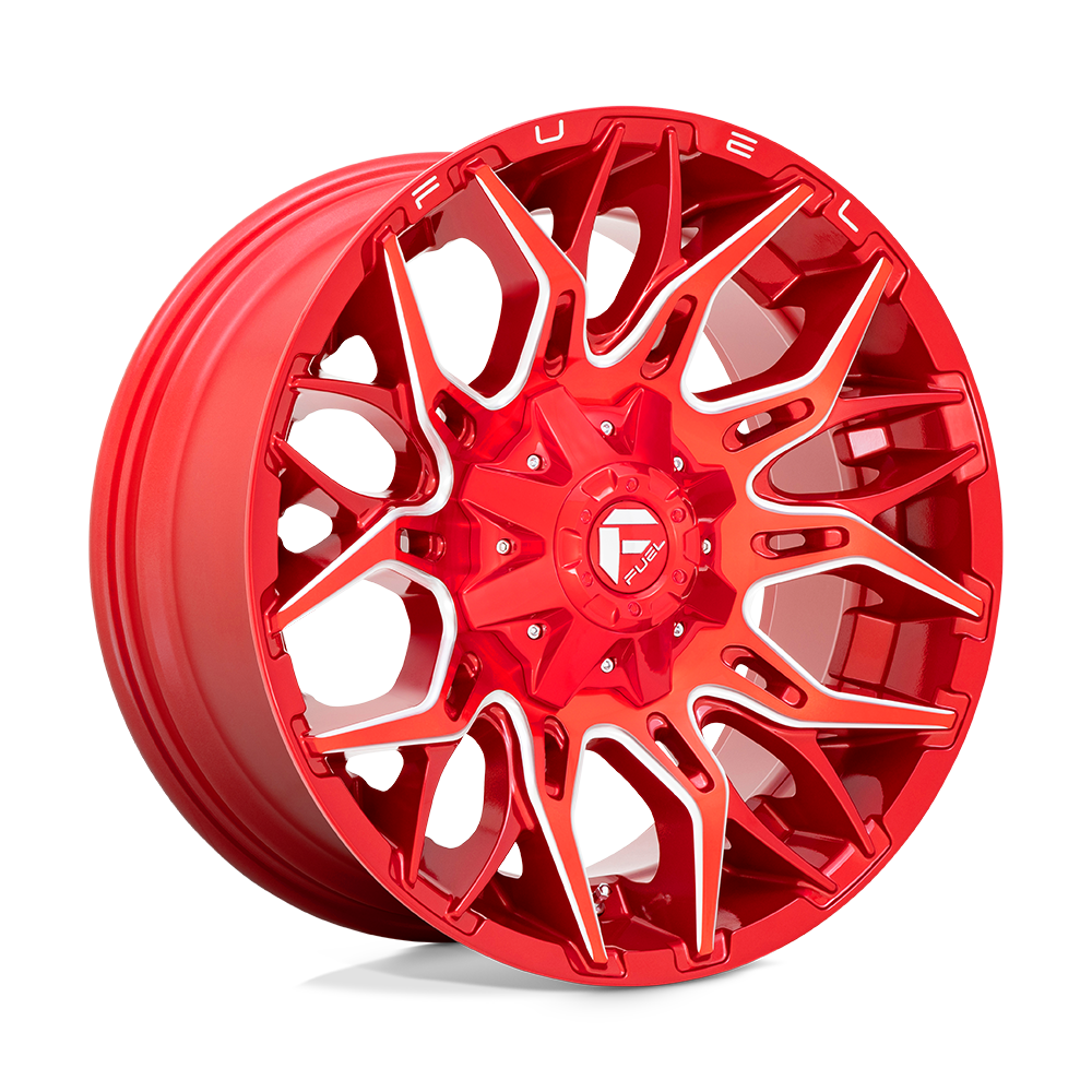 Fuel 1PC D771 Twitch 22x12 8x180 GL-RED-MILL - D77122201847