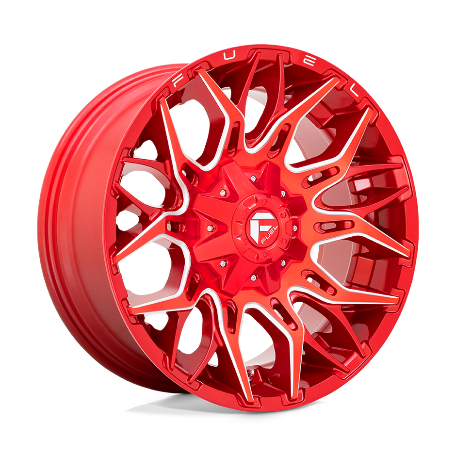 Fuel 1PC D771 Twitch 22x12 8x180 GL-RED-MILL - D77122201847