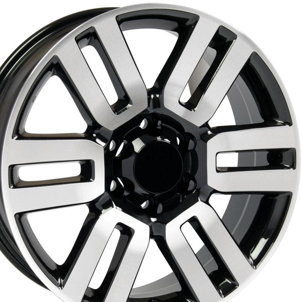 OE Wheels 20" Replica TY10 fits Toyota 4Runner 20x7 Black Mach'd - TY10-20070-6550-15MB