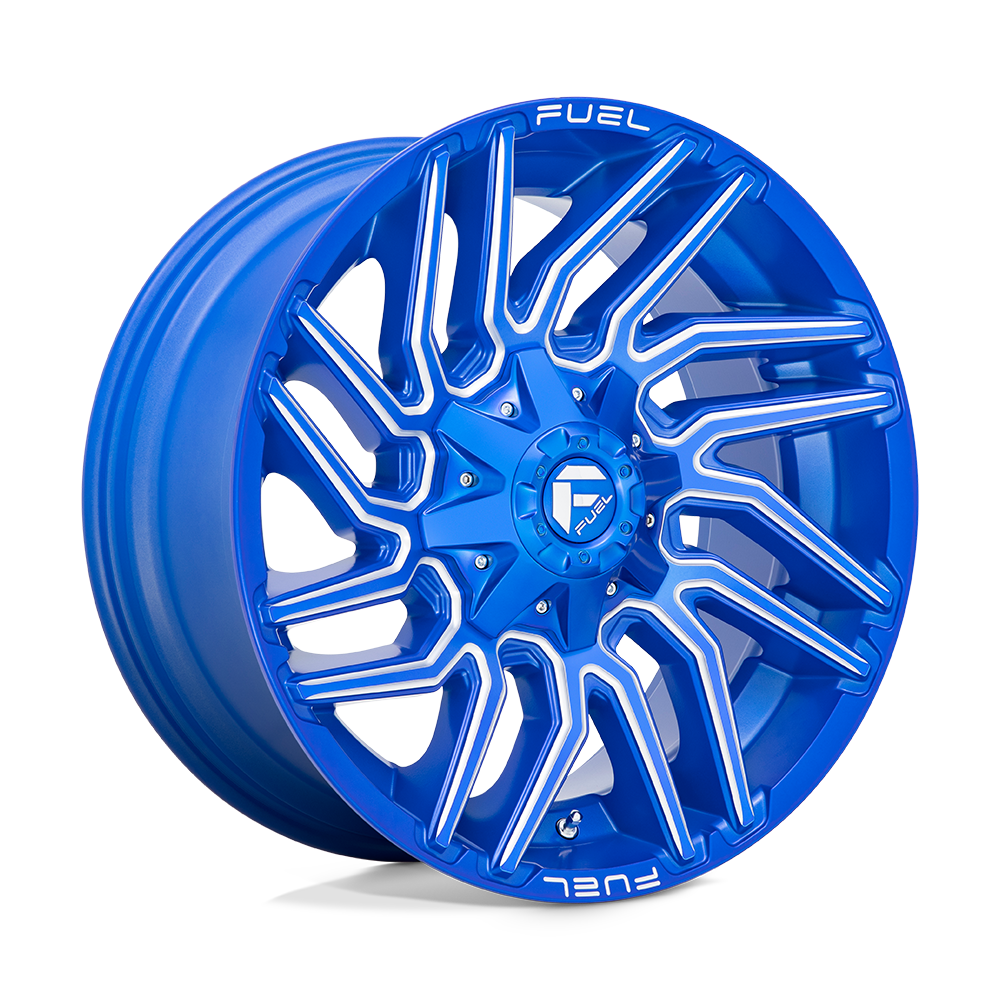 Fuel 1PC D774 Typhoon 22x12 8x180 BLUE-MILL - D77422201847