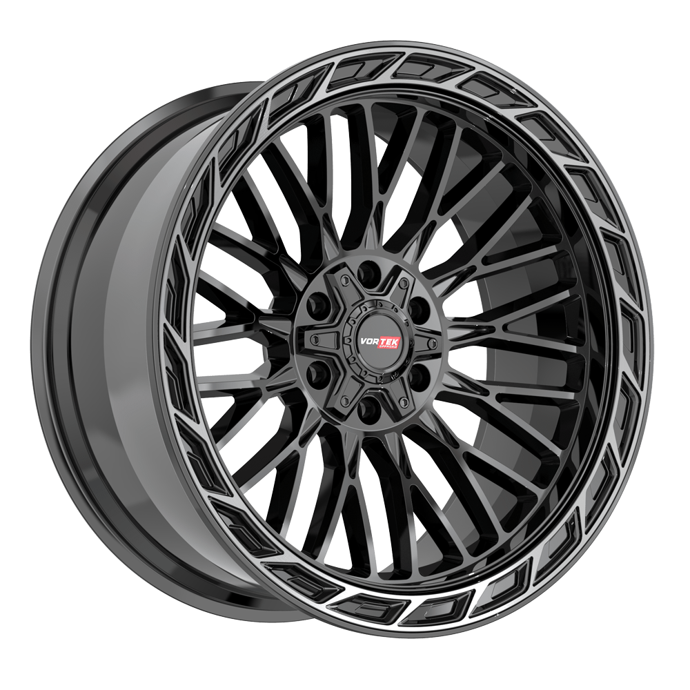 Vortek VRP-502 22x10 6x135/6x139.7 ET -18 (Black Diamond Cut Ring With Dark Tint) - 502221057-18BDCTR