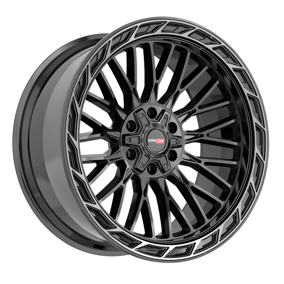 Vortek VRP-502 22x10 6x135/6x139.7 ET -18 (Black Diamond Cut Ring With Dark Tint) - 502221057-18BDCTR