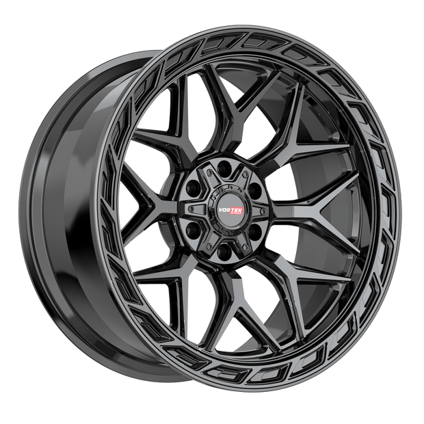 Vortek VRP-504 22x10 6x135/6x139.7 ET -18 (Gloss Black) - 504221057-18GB