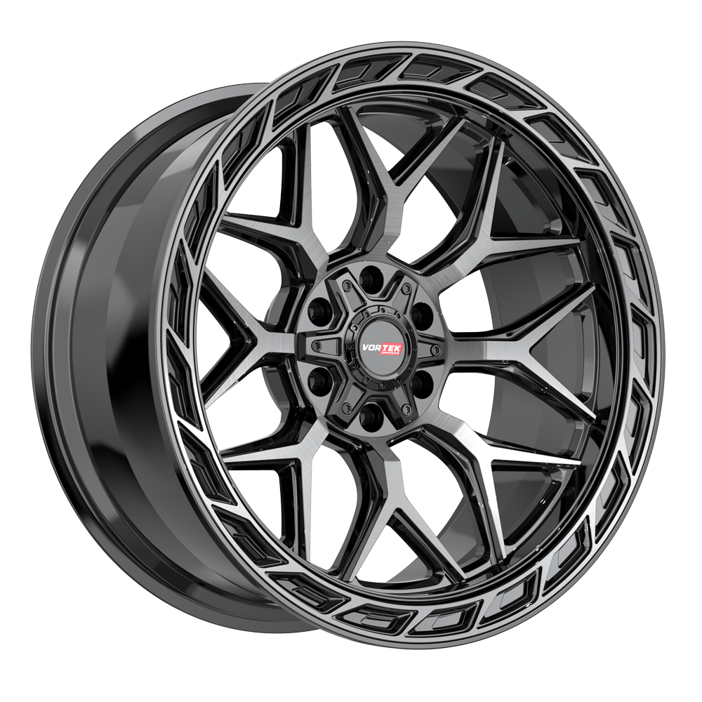 Vortek VRP-504 20x10 6x135/6x139.7 ET -18 (Black Diamond Cut With Dark Tint) - 504201057-18BDCDT