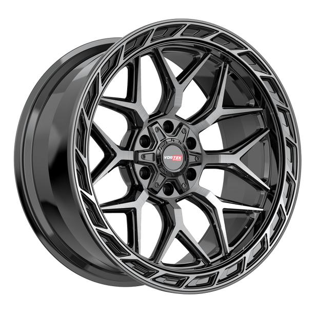Vortek VRP-504 20x9 6x135/6x139.7 ET 18 (Black Diamond Cut With Dark Tint) - 5042095718BDCDT
