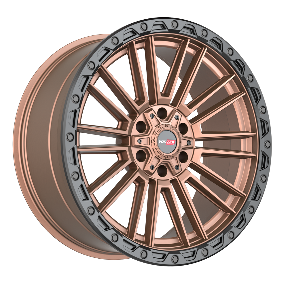 Vortek VRT-604 22x10 6x135/6x139.7 ET -18 (Matte Bronze With Black Bead Ring) - 604221057-18MZBR