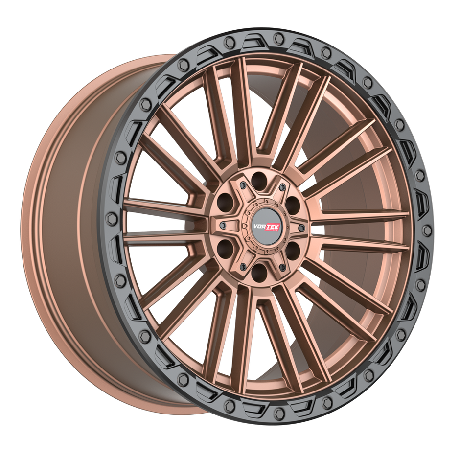Vortek VRT-604 22x10 6x135/6x139.7 ET -18 (Matte Bronze With Black Bead Ring) - 604221057-18MZBR