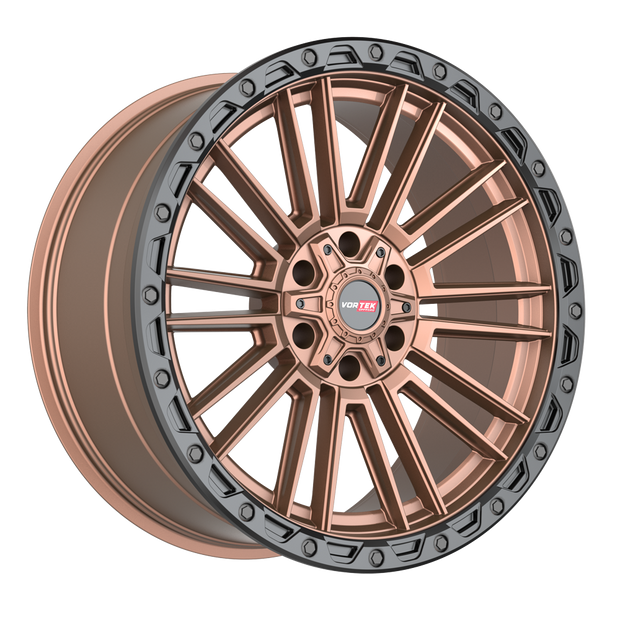 Vortek VRT-604 22x10 6x135/6x139.7 ET -18 (Matte Bronze With Black Bead Ring) - 604221057-18MZBR
