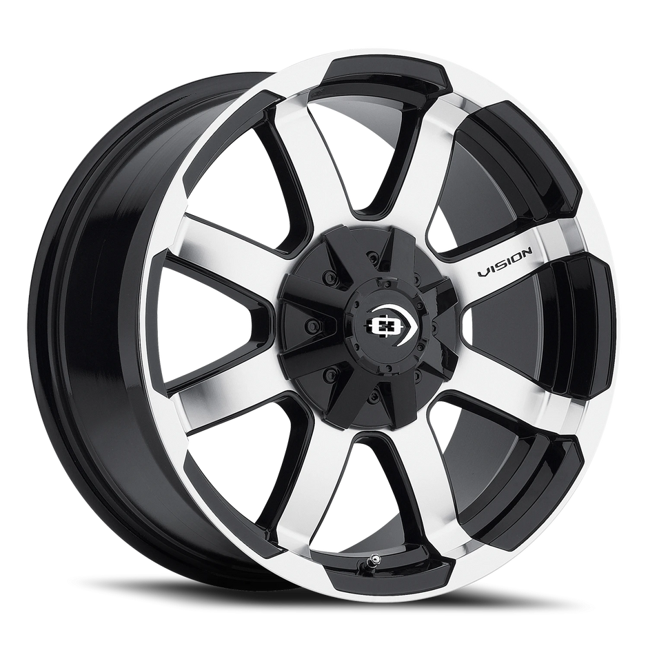 Vision Valor 16x8 8x170 0mm Gloss Black Machined Face : 413-6870GBMF0